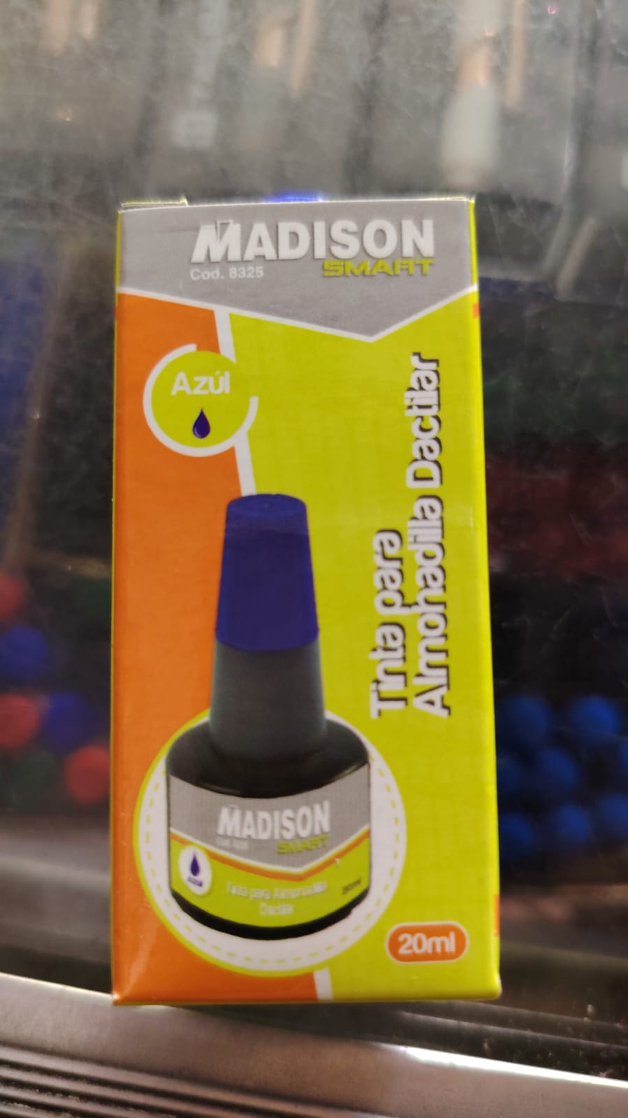 TINTA PARA ALMOHADILLA DACTILAR 20 ML AZUL